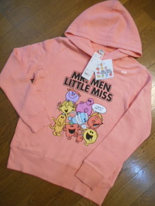 UNIQLO・ユニクロ☆本体綿100%♪愉快なMR.MEN LITTLE MISSプリント♪スウェットプルパーカ レディース L 未使用品 定価￥2,990+税