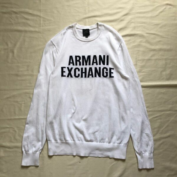 ARMANI EXCHANGE COTTON SWEATER コットン　ニット　セーター　長袖　メンズ　アルマーニ Sサイズ