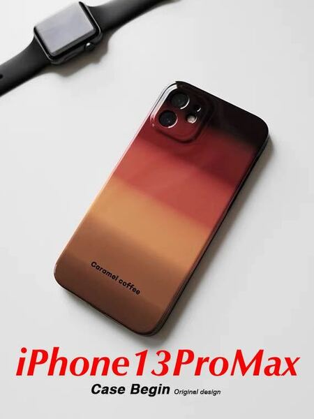 【新品未使用】iPhone13ProMax用ケース 茶柄