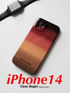 【新品未使用】iPhone14用ケース 茶柄