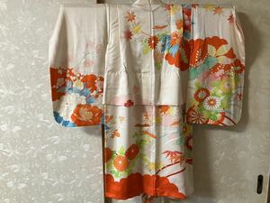 me3899 "Семь, пять, три" * натуральный шелк * кимоно * длинное нижнее кимоно * комплект *.. три .