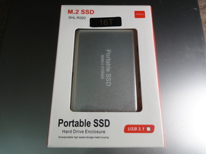 開封済み ポータブルSSD 16TB USB 3.0 ノートパソコン PC データストレージ シルバー