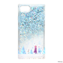 iPhoneSE 8 7 6s 6用 グリッターケース アナと雪の女王2 ディズニー ブルー カバー アイフォン スマホケース_画像3