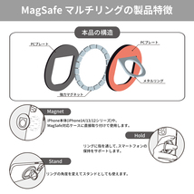 mofusand MagSafe 対応 マルチリング サメにゃん モフサンド スタンド機能付き スマホ iPhone アイフォン 落下防止_画像3