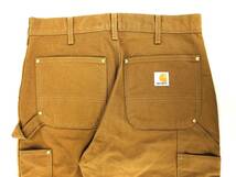 T11/012 Carhartt カーハート USA ダック ダブルニー ペインターパンツ ブラウン_画像3