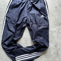 格安送料 2XL （XO） 新品 adidas アディダス ウィンドパンツ ウィンドブレーカー 裏起毛 トラックパンツ ネイビー ランニング XXL GE0429_画像5