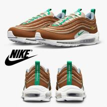 27.0cm 新品 NIKE AIR MAX 97 SE ナイキ エアマックス97 AIRMAX97 スニーカー シューズ ブラウン 茶 白 ホワイトaDV2621-200_画像2