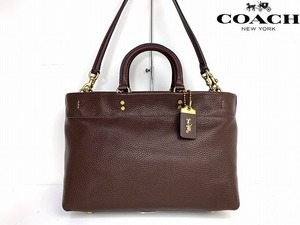 新品同様★送料無料 コーチ COACH ペブル レザー ローグ トート31 2Way ショルダーバッグ トートバッグ ブティックモデル