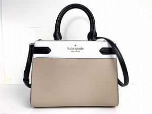  ultimate beautiful goods * free shipping * kate spade Kate Spade color block leather 2WAY shoulder bag tote bag handbag 