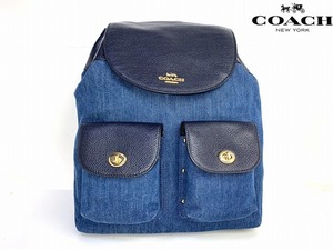  beautiful goods * free shipping * shortage of stock mo Delco -chiCOACH Denim rucksack backpack 25883