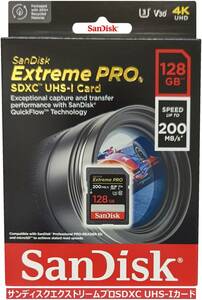 SDXCカード 128GB サンディスク Extreme PRO SDXCカード UHS-I U3 V30 4K対応 R:200MB/s W:90MB/s SDSDXXD-128G-GN4IN SanDisk