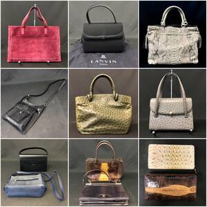 BKm041I 120 バッグ 長財布 11点 まとめ LANVIN JRA認定 MIMORI MARUU Felice 本革 RODANIA ハンド ショルダー