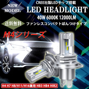 LEDヘッドライト* H1 H3 H4 H8/H11/H16 HB3 HB4 HIR2 DC12V 12000ルーメン 6000K ホワイト 車検対応 2本セット 1年保証