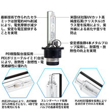 HIDバルブ* D4C/D4S/D4R兼用 DC12V/24V 35Ｗ 3400ルーメン 4300K/6000K/8000K選択可 2本セット 1年保証_画像2