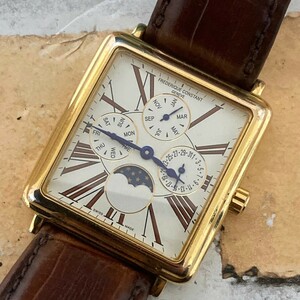 ◆稼働品◆良品◆ FREDERIQUE CONSTANT フレデリックコンスタント FC265X3C5/6 1195393 ムーンフェイズ クロノ クォーツ