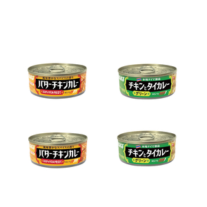 ■いなば　バターチキンカレー・チキンとタイカレー（グリーン）　115g　2種4缶■