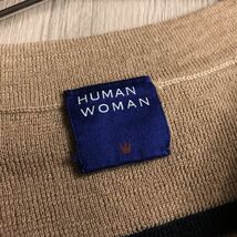 100円スタート□ human woman ヒューマンウーマン　ボーダー　ニット　セーター_画像5