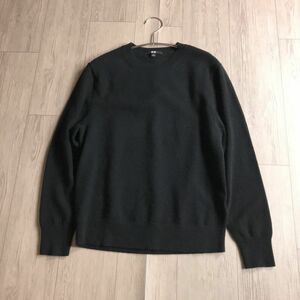 100円スタート☆ UNIQLO ユニクロ　カシミヤ100% ニット　セーター　ブラック