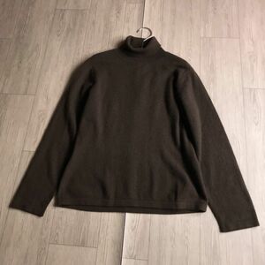 100円スタート○ カシミヤ100% ニット　セーター　タートルネック　ブラウン