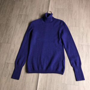 100円スタート☆ UNIQLO ユニクロ　カシミヤ100% ニット　セーター　タートルネック　パープル