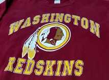 ～80s USA製 logo7 WASHINGTON REDSKINS ロゴプリント スウェット L ワシントン レッドスキンズ80年代 NFL アメフト アメリカ製 ビンテージ_画像4