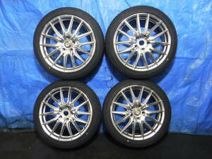 LOXARNY PARABOLA キャップ2本欠品 18インチ アルミ 4本 7.5J 5穴 114.3 +55 215/45R18 GOODYEAR EAGLE LS EXE 2022 ※個人宅直接配達不可