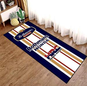 ★アウトレットセール★ 新品 ロスマンズ Rothmans RACING HRC MotoGP 40 x 120 cm カーペット マット アクセサリー オートバイ関連グッズ