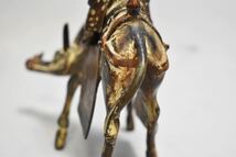 【英】1067 時代 銅のったり香炉 中国美術 朝鮮 銅製 銅器 香爐 騎馬 人物 置物 骨董品 美術品 古美術 時代品 古玩_画像6