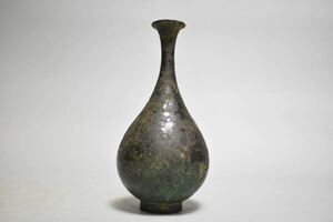 【英】1087 時代 新羅青銅浄瓶 中国美術 朝鮮 銅製 銅器 青銅 骨董品 美術品 古美術 時代品 古玩