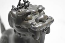 【英】1119 時代 ブロンズ金工獅子水筒 中国美術 朝鮮 銅製 銅器 骨董品 美術品 古美術 時代品 古玩_画像8