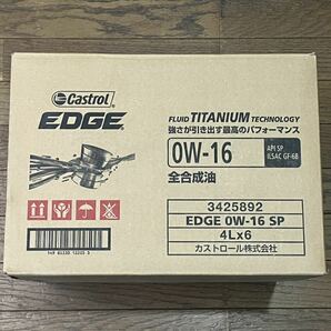 全国送料無料！カストロール エッジ チタニウム 0w16 4Lワンケース EDGE TITANIUM 6缶入り 全合成油 省燃費 低粘度の画像1