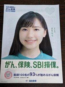 ＜匿名配送＞芦田愛菜 SBI損保　パンフレット　カタログ