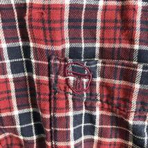 M SERGIO TACCHINI チェックシャツ 胸元ロゴ 赤 青 長袖 リユース ultramto sh0373_画像4