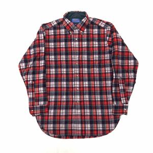 【送料520円】70's USA製 PENDLETON ペンドルトン ボタンダウンウールシャツ チェック柄 男性用 メンズ Mサイズ ビンテージ YE184