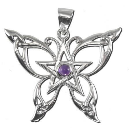 DD: Butterfly Pentacle Pendant with Am