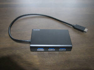  Elecom regular goods ELECOM[EDC-GUC3H-B]USB3.1 hub [Type-C-Type-A×3] conversion Giga bit LAN adaptor wire LAN port . no personal computer optimum 