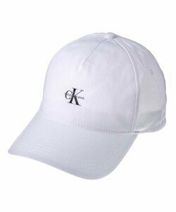 新品タグ付き 海外限定 ユーロモデル 白 カルバンクライン ジーンズ Calvin Klein Jeans CK 帽子 キャップ ベースボールキャップ