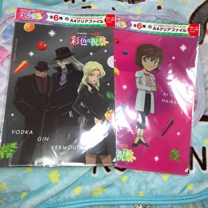 名探偵コナン　A4クリアファイル 2枚　灰原哀　ジン　ウォッカ　ベルモット KAGOME コラボ