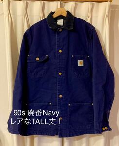 激レア 90s ナス紺 42 TALL カーハート チョアコート Carhartt カバーオール Made in USA ダック アクティブ ジャケット ベスト vintage 