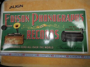 *ejison gramophone ... poster * gramophone part shop. background .* size approximately 60cm x28cm* gramophone fan. interior optimum 