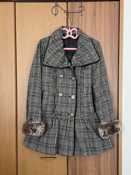 axes femme千鳥格子柄コート