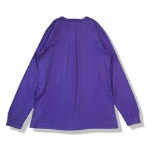 Supreme(シュプリーム) 日本未発売 L/S クルーネックTシャツ パープル/紫 L ロングスリーブ オーバーサイズ 無地 長袖Tシャツ USA製_画像2