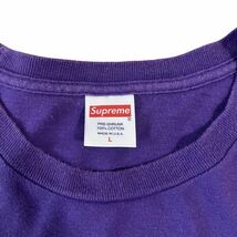 Supreme(シュプリーム) 日本未発売 L/S クルーネックTシャツ パープル/紫 L ロングスリーブ オーバーサイズ 無地 長袖Tシャツ USA製_画像6