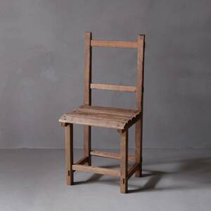 02667 杉材 古い椅子 / ダイニングチェア 古家具 古道具 アンティーク 昭和レトロ
