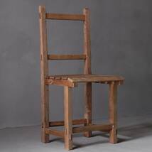 02667 杉材 古い椅子 / ダイニングチェア 古家具 古道具 アンティーク 昭和レトロ_画像3