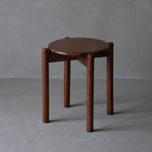 02682 木製スタッキングスツール C / 丸椅子 チェア ヴィンテージ レトロ 古家具 古道具