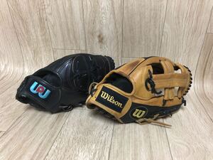 中古 Wilson SELECT SG-130 と他 グローブ 2点まとめて 現状品 