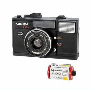 ★KONICA C35 EF★Sakuracolor400 フィルム★コニカミノルタミニチュアコレクション★ハチワレ★