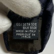 N100 GIORGIO ARMANI ジョルジオ アルマーニ イタリア製 シルク 100％ 絹 艶感 レジメンタル ストライプ ブランド ネクタイ グレー 灰!!_画像8