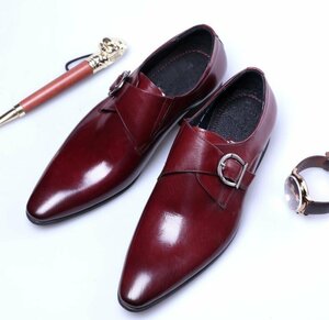 上質 オックスフォードシューズ メンズメンズシューズ 革靴 フォーマル PU革 ロングノーズ 紳士靴 ビジネスシューズ 24.5~28.5cm ワイン